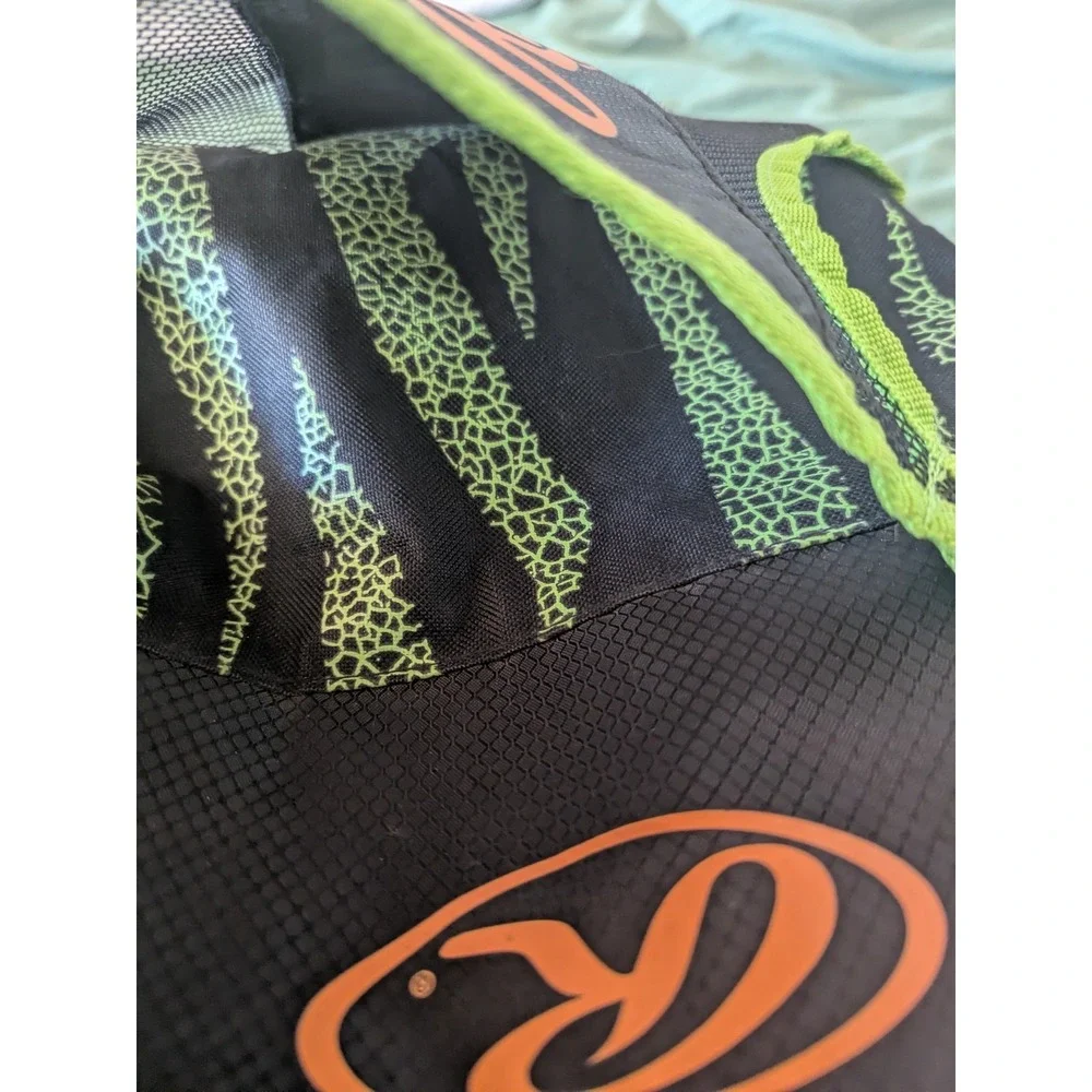 Rawlings Backpack Black/Green Canvas Zippered